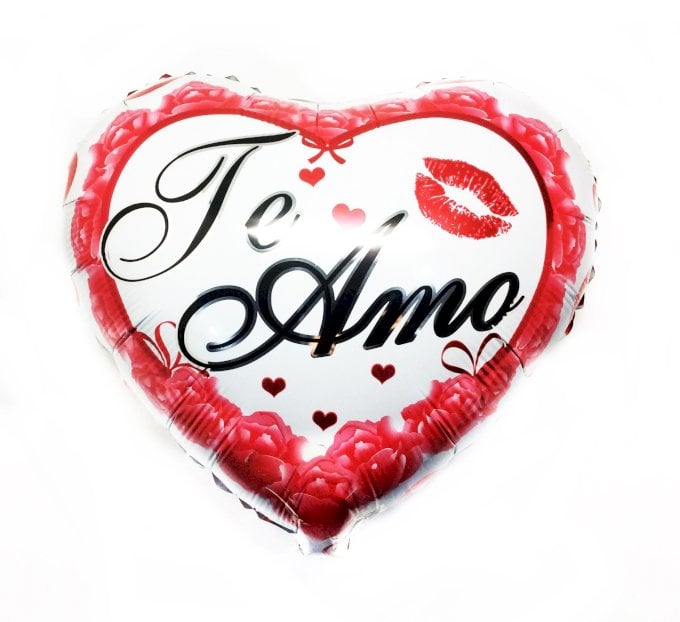 BALAO METALIZADO CORACAO TE AMO 18¨ MAE