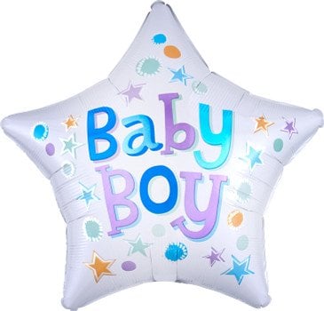 BALAO METALIZADO ESTRELA BABY BOY 18¨/ 46CM UND