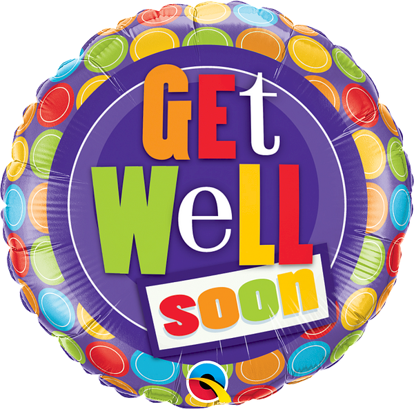 BALAO METALIZADO 18¨ GET WELL SOON