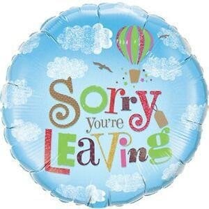 BALAO MEALIZADO 18¨ SORRY YOU`RE LEAVEING UND