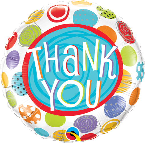 BALAO METALIZADO 18¨ THANK YOU UND