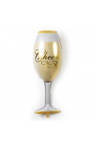 BALAO METALIZADO TACA DE CHAMPAGNE 99X41CM UND