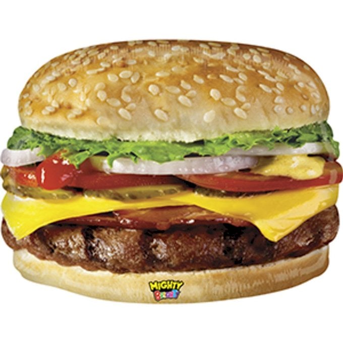 BALAO METALIZADO SUPERSHAPE MIGHTY CHEESEBURGER 31¨/79CM UND