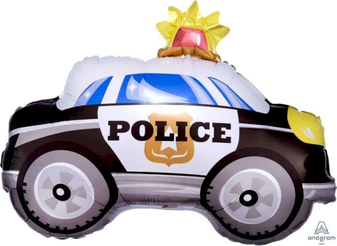 BALAO METALIZADO POLICE CAR 73X64CM UND