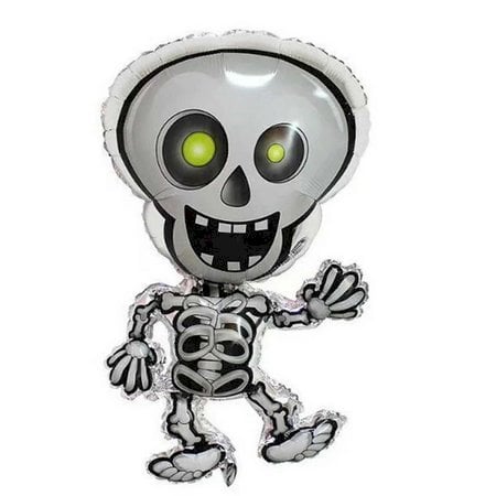 BALAO METALIZADO HALLOOWEEN SUPERSHAPE ESQUELETO 47X81CM UND