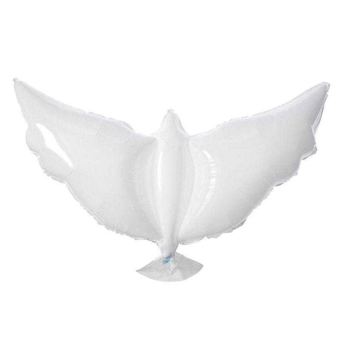 BALAO METALIZADO POMBINHA BRANCA 105X55CM