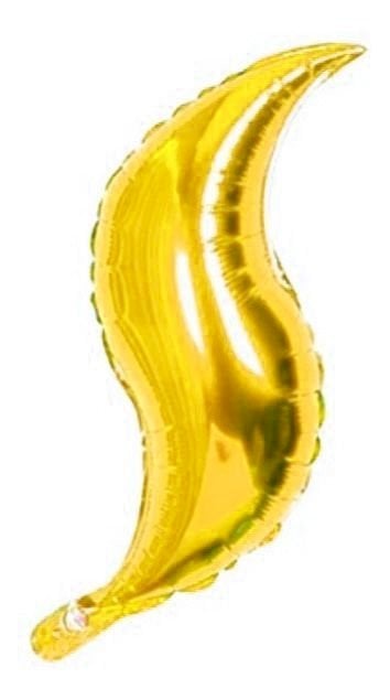 BALAO METALIZADO CAUDA DE SEREIA 70CM DOURADO 