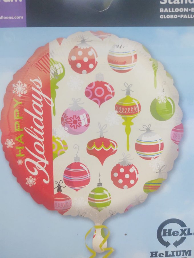 BALAO METALIZADO 18¨ NATAL HAPPY HOLIDAYS UND