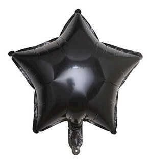 BALAO METALIZADO ESTRELA 18¨PRETO
