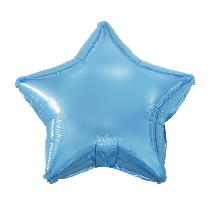 BALAO METALIZADO ESTRELA 18¨ AZUL CLARO