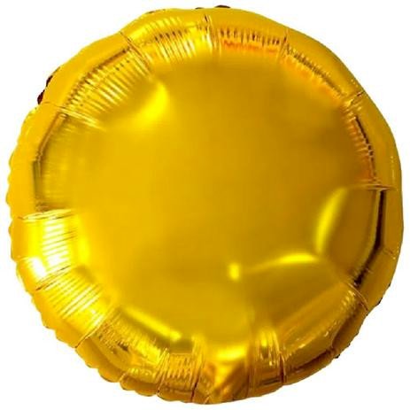 BALAO METALIZADO 18¨ REDONDO DOURADO VAZIO