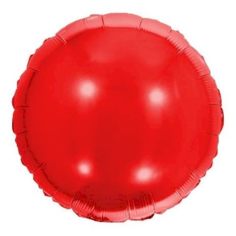 BALAO METALIZADO REDONDO 18¨ VERMELHO