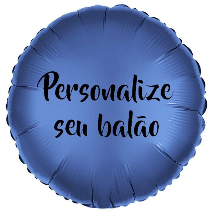 BALAO METALIZADO 18¨REDONDO PERSONALIZADO COM SEU NOME OU FRASE DE SUA PREFERENCIA EM UMA LINHA CHEIO COM GAS HELIO