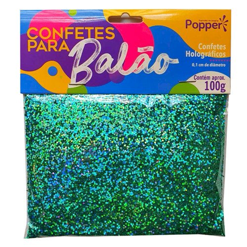 CONFETE METALIZADO PARA BALAO AZUL 0,1CM 100GRAMAS