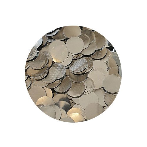 CONFETE METALIZADO PARA BALAO PRATA 1,0CM 100GRAMAS