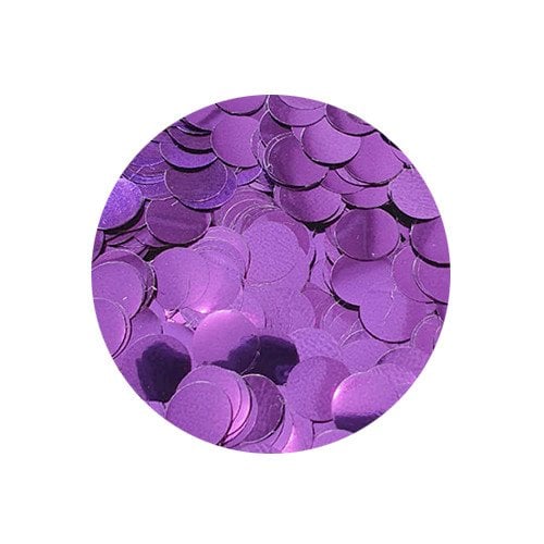 CONFETE METALIZADO PARA BALAO ROXO 1,0CM 100GRAMAS