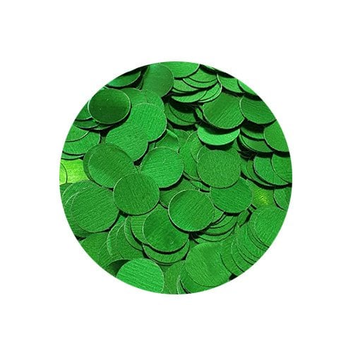 CONFETE METALIZADO PARA BALAO VERDE 1,0CM 100GRAMAS