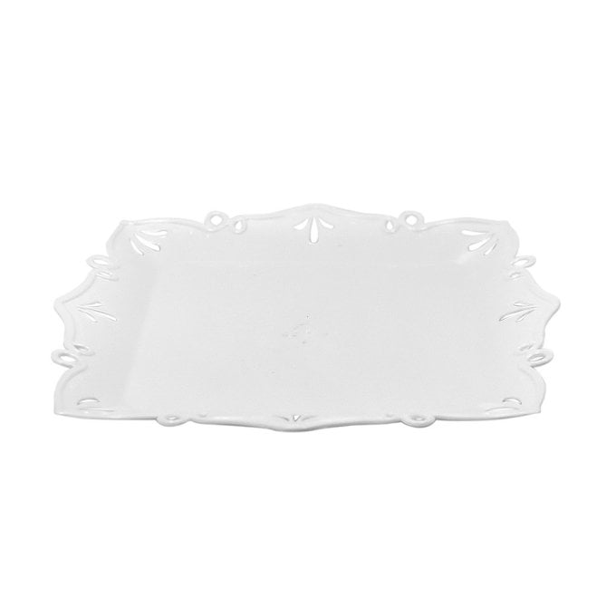 PRATO PARA DOCES QUADRADO 25CM BRANCO