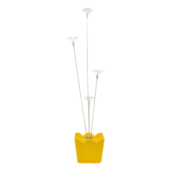 SUPORTE PARA BALOES CACHEPOT 4 HASTES AMARELO
