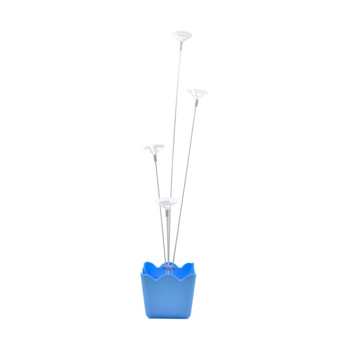 SUPORTE PARA BALOES CACHEPOT 4 HASTES AZUL CLARO