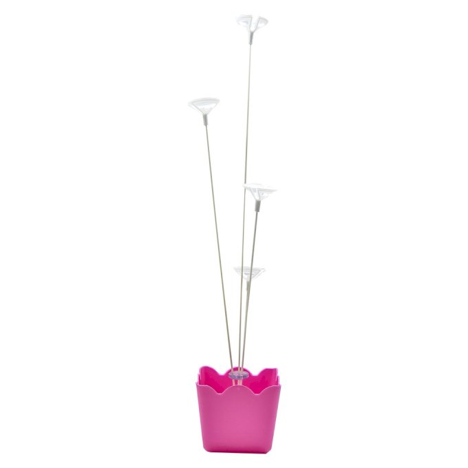 SUPORTE PARA BALOES CACHEPOT 4 HASTES ROSA CLARO