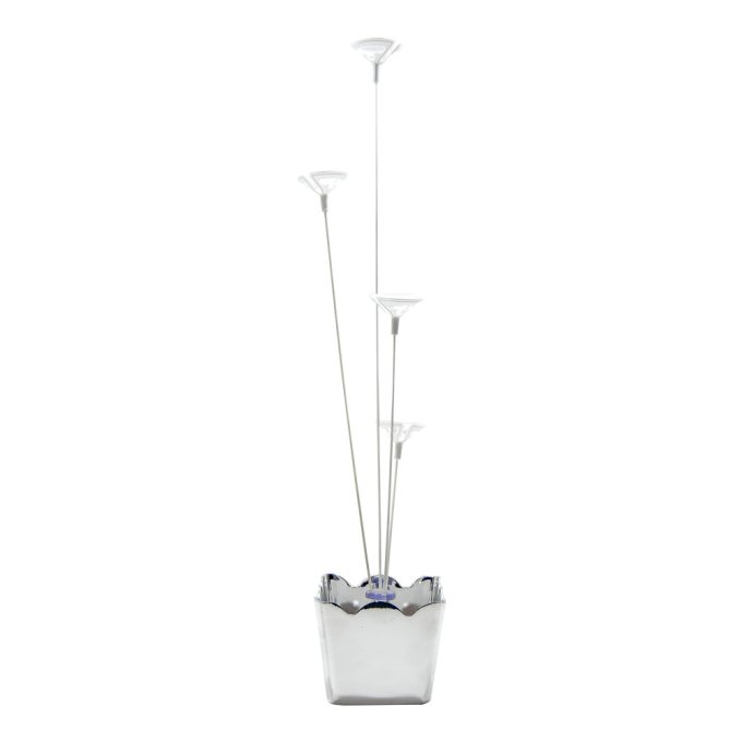 SUPORTE PARA BALOES CACHEPOT 4 HASTES PRATA METALICO