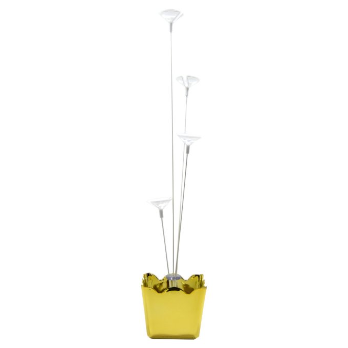 SUPORTE PARA BALOES CACHEPOT 4 HASTES DOURADO METALICO