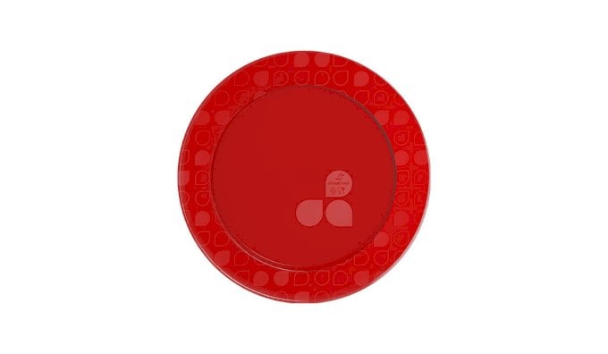 PRATO REDONDO ACRILICO 15CM C/10 UND VERMELHO 