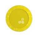 PRATO REDONDO ACRILICO 15CM C/10 UND AMARELO