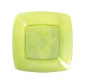 PRATO QUADRADO 15CM C/10 UND VERDE NEON