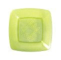 PRATO QUADRADO 15CM C/10 UND VERDE NEON