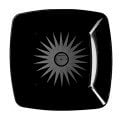 PRATO QUADRADO 18CM C/10 UND PRETO