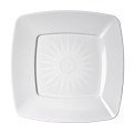 PRATO QUADRADO 18CM C/10 UND BRANCO