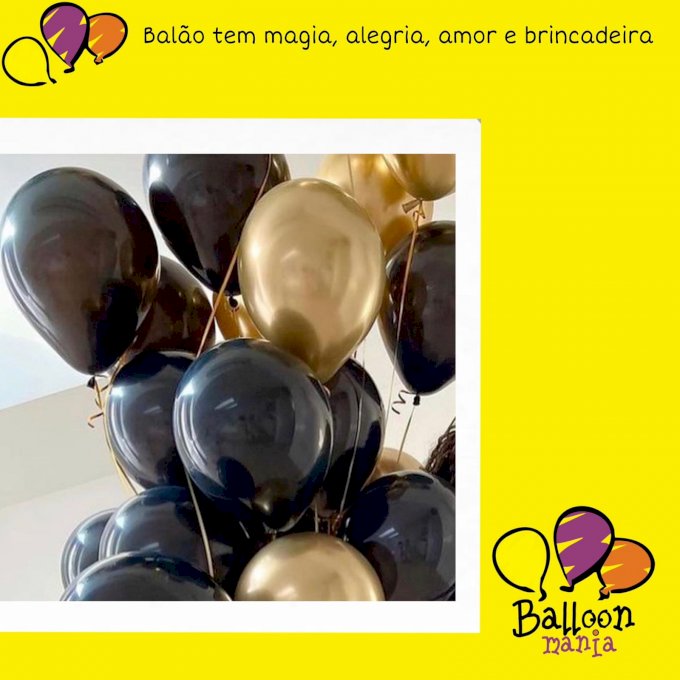ARRANJO BOUQUET BALOES 10 CHROM 10PRL COM GAS HELIO
