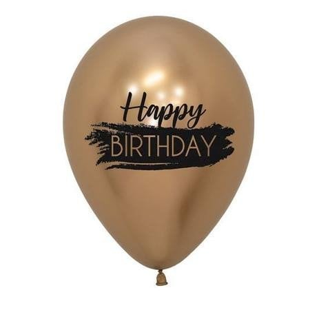 BALAO LATEX 11¨CHROME ROSE GOLD HAPPY BIRTHDAY