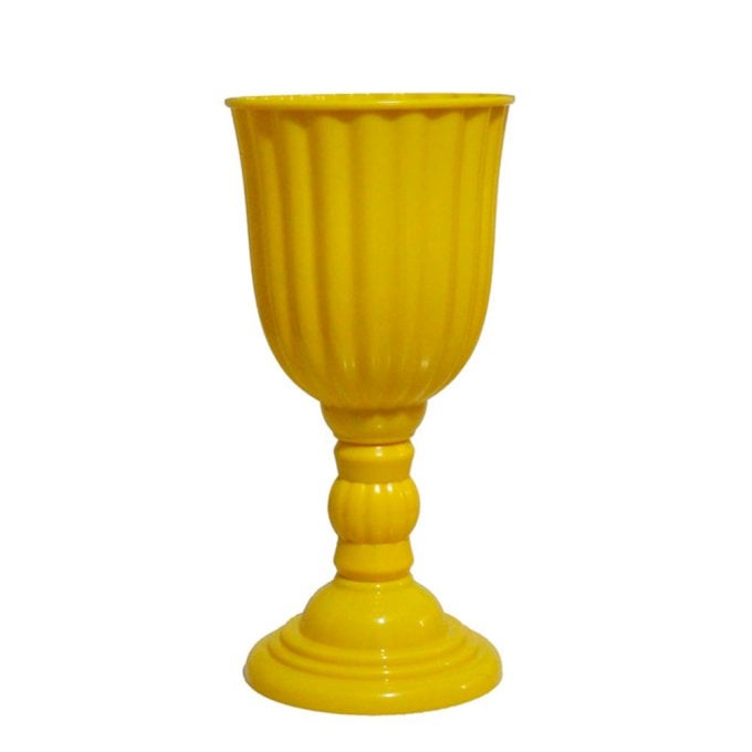 VASO DUBAI 21CM UND AMARELO