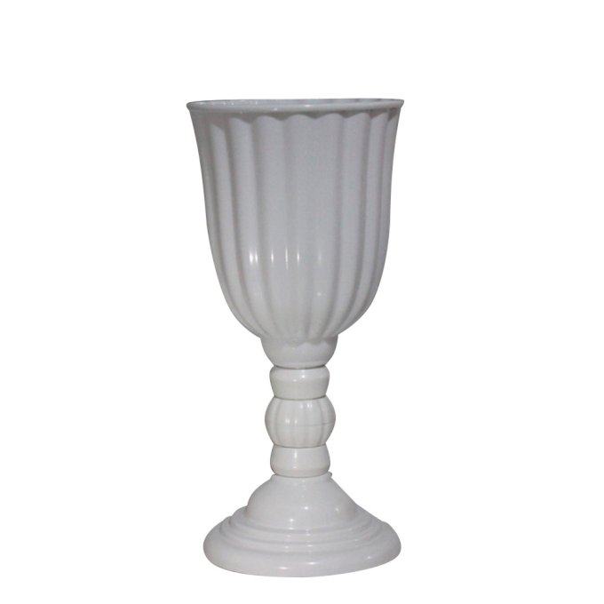 VASO DUBAI 21CM UND BRANCO