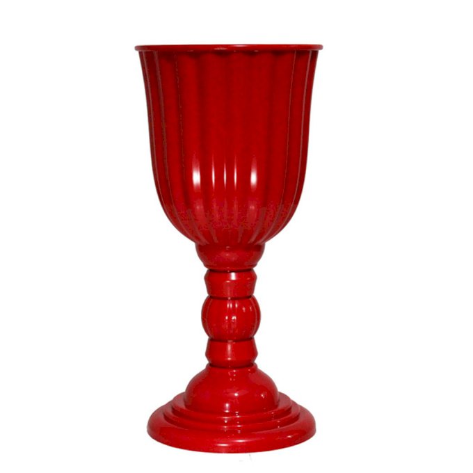 VASO DUBAI 21CM UND VERMELHO