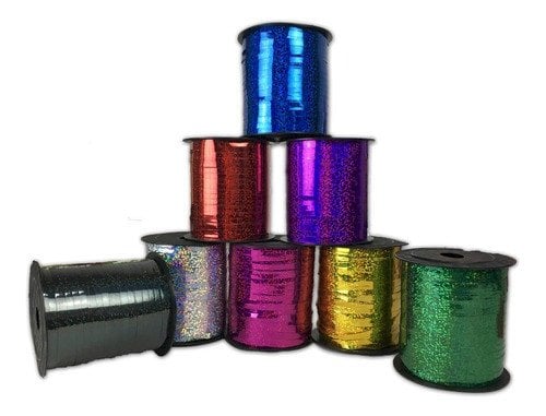FITILHO PLASTICO NACARADO METALIZADO C/450 METROS VARIAS CORES