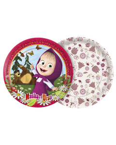 PRATO DESCARTAVEL C/8UND MASHA E O URSO