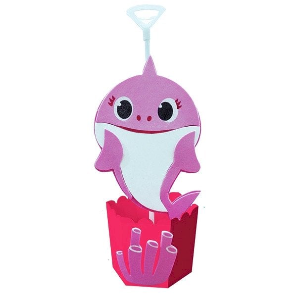 CACHEPOT CI HASTE DE BALAO BABY SHARK ROSA