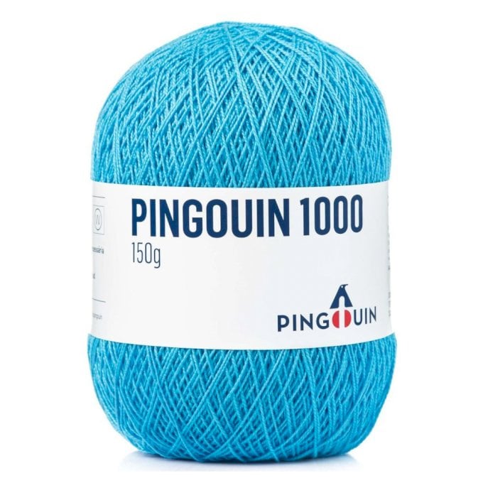 PINGOUIN 1000 148 TEX 100% ALGODAO TURQUESA REDE