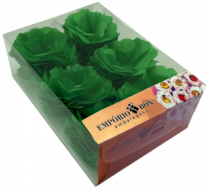 FLOR DE SEDA C/30UND 22,5X16X8CM-VERDE ESCURO