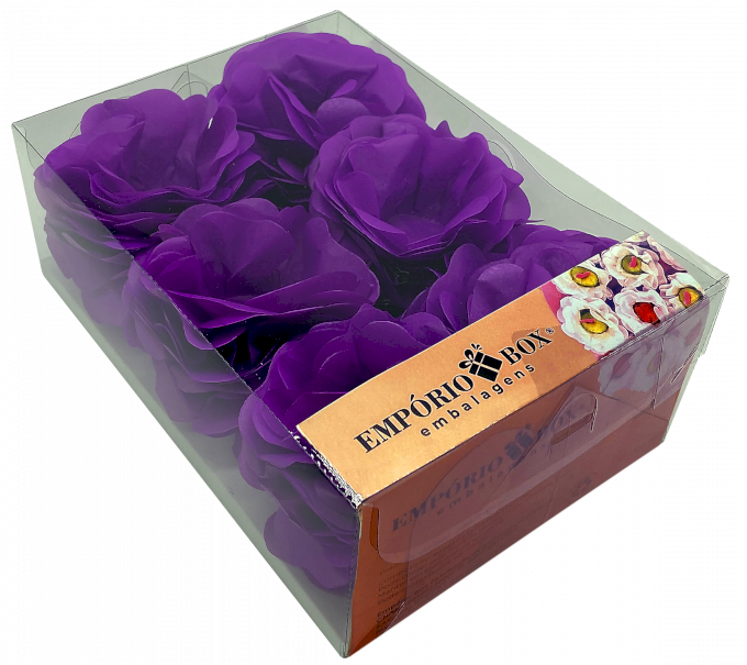 FLOR DE SEDA C/30UND 22,5X16X8CM-ROXO MEDIO