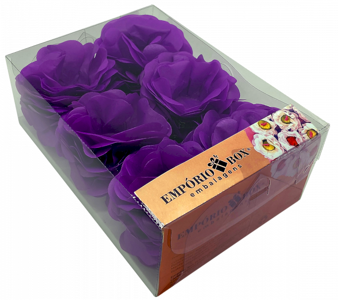 FLOR DE SEDA C/30UND 22,5X16X8CM-ROXO MEDIO