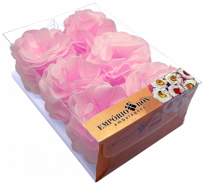 FLOR DE SEDA C/30UND 22,5X16X8CM-ROSA BEBE