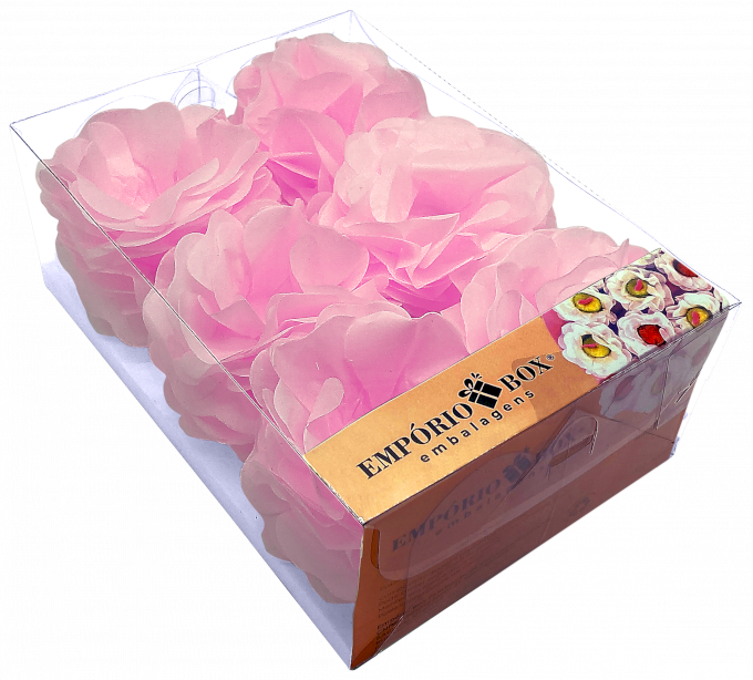 FLOR DE SEDA C/30UND 22,5X16X8CM-ROSA BEBE