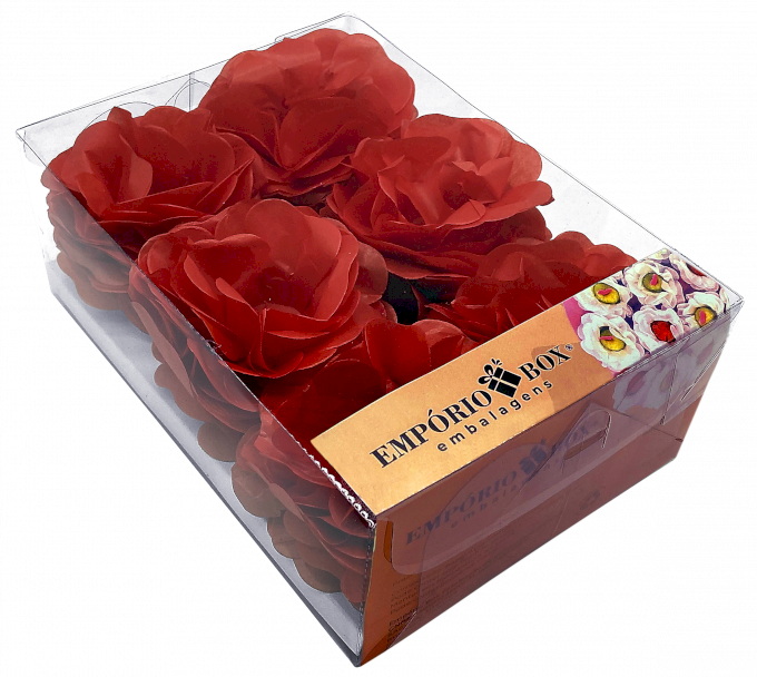 FLOR DE SEDA C/30UND 22,5X16X8CM-VERMELHO VIVO