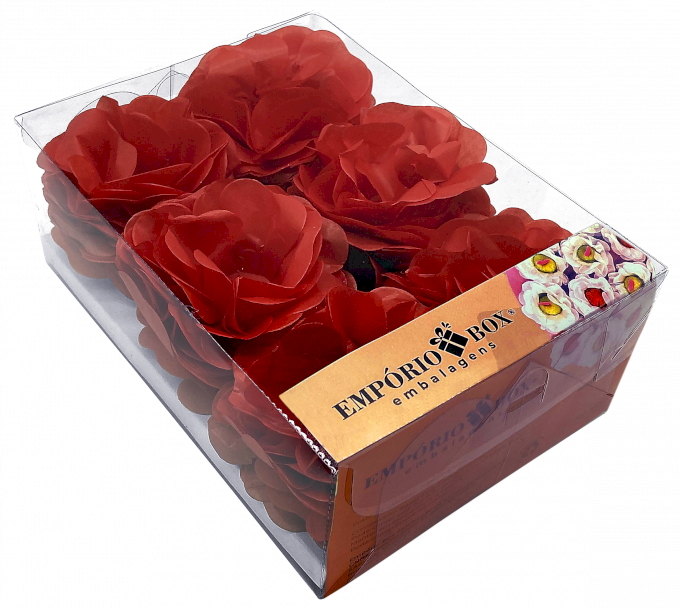 FLOR DE SEDA C/30UND 22,5X16X8CM-VERMELHO VIVO