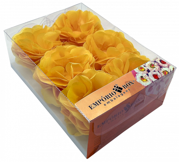 FLOR DE SEDA C/30UND 22,5X16X8CM-AMARELO GEMA